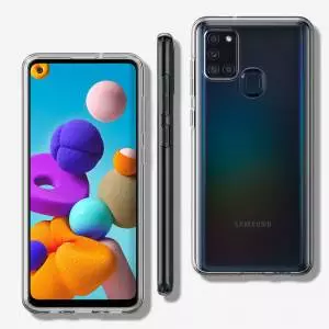 Etui Spigen Liquid Crystal do Galaxy A21s Crystal Clear