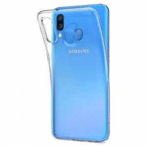 Etui Spigen Liquid Crystal do Galaxy A40 Crystal Clear