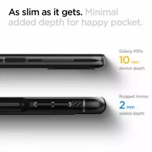 Etui Spigen Rugged Armor do Galaxy M31s Matte Black