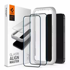 Szkło hartowane Spigen Alm Glass Fc 2-pack do Iphone 12 Mini Black