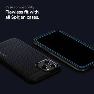 Szkło hartowane Spigen Alm Glass Fc 2-pack do Iphone 12 Pro Max Black