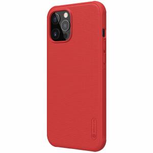 Etui Nillki Frosted Shield do iPhone 12/12 Pro czerwone