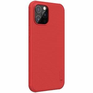 Etui Nillki Frosted Shield do iPhone 12/12 Pro czerwone
