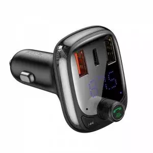 Transmiter FM Baseus T typed Bluetooth 5.0, 2xUSB, USB-C, PD, QC 3.0, microSD