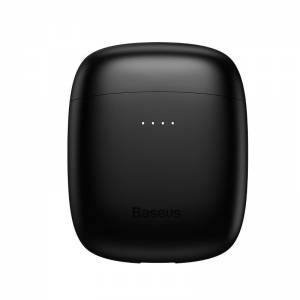 Bezprzewodowe słuchawki TWS Baseus Encok W04 Pro, ładowanie indukcyjne, Bluetooth 5.0 (czarne)