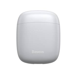 Bezprzewodowe słuchawki TWS Baseus Encok W04 Pro, ładowanie indukcyjne, Bluetooth 5.0 (białe)