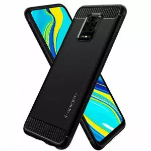 Etui Spigen Rugged Armor do Xiaomi Redmi Note 9s/9 Pro/9 Pro Max Matte Black