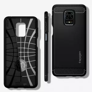 Etui Spigen Rugged Armor do Xiaomi Redmi Note 9s/9 Pro/9 Pro Max Matte Black