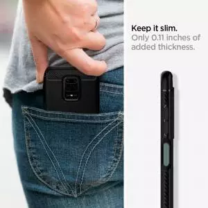 Etui Spigen Rugged Armor do Xiaomi Redmi Note 9s/9 Pro/9 Pro Max Matte Black