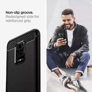 Etui Spigen Rugged Armor do Xiaomi Redmi Note 9s/9 Pro/9 Pro Max Matte Black