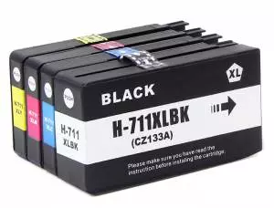 4x Tusz do HP 711 XL zmienniki CMYK