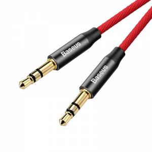 Kabel audio mini jack 3,5mm AUX Baseus Yiven 0,5m (czerwony)