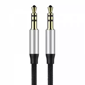 Kabel audio mini jack 3,5mm AUX Baseus Yiven 1m (czarno-srebrny)