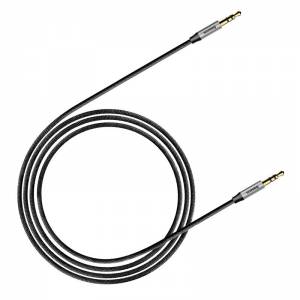 Kabel audio mini jack 3,5mm AUX Baseus Yiven 1m (czarno-srebrny)