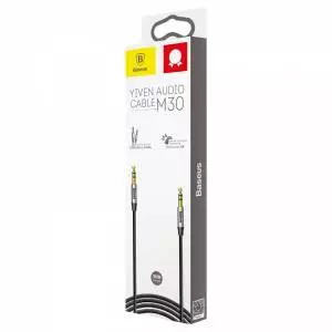 Kabel audio mini jack 3,5mm AUX Baseus Yiven 1m (czarno-srebrny)