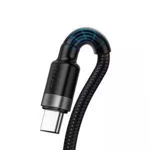 Kabel USB-C Baseus Cafule Huawei SuperCharge, QC 3.0, 5A 1m (czarno-szary)