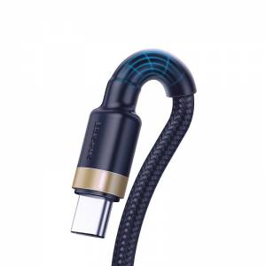 Kabel USB-C Baseus Cafule Huawei SuperCharge, QC 3.0, 5A 1m (granatowo-złoty)