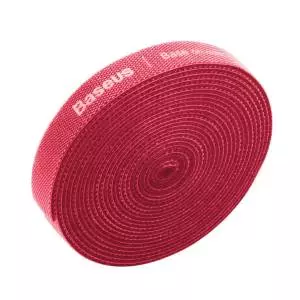 Taśma rzepowa, organizer kabli Baseus Rainbow Circle Velcro Straps 3m (czerwony)