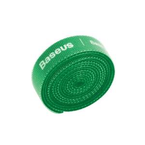 Taśma rzepowa, organizer kabli Baseus Colourful Circle Velcro Straps 1m (zielony)