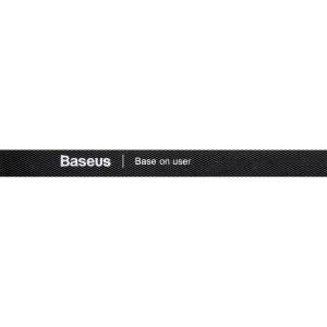 Taśma rzepowa, organizer kabli Baseus Colourful Circle Velcro Straps 1m (czarny)