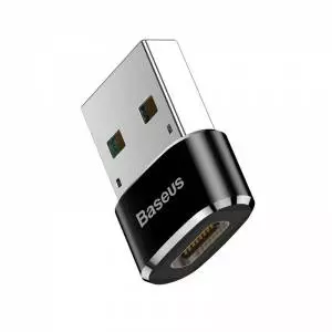 Adapter Baseus z USB-C do USB-A 3A (czarny)