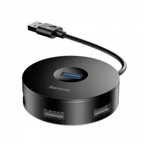 Rozdzielacz Hub 4w1 USB do USB 3.0 + 3x USB 2.0 Baseus 15cm czarny