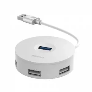 Rozdzielacz Hub 4w1 USB do USB 3.0 + 3x USB 2.0 Baseus 15cm biały