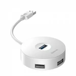 Rozdzielacz Hub 4w1 USB do USB 3.0 + 3x USB 2.0 Baseus 15cm biały