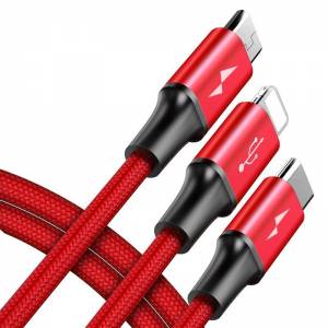 Kabel USB Baseus Rapid 3w1 Typ C / Lightning / Micro 3A 1,2M