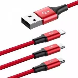 Kabel USB Baseus Rapid 3w1 Typ C / Lightning / Micro 3A 1,2M