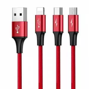 Kabel USB Baseus Rapid 3w1 Typ C / Lightning / Micro 3A 1,2M