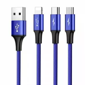 Kabel USB Baseus Rapid 3w1 Typ C / Lightning / Micro 3A 1,2m