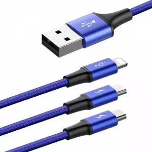 Kabel USB Baseus Rapid 3w1 Typ C / Lightning / Micro 3A 1,2m