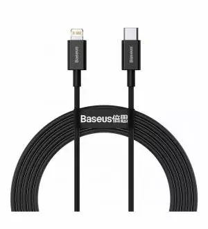 Kabel USB-C do Lightning Baseus Superior Series, 20W, PD, 2m (czarny)