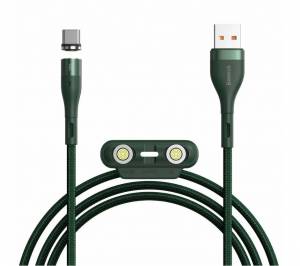 Kabel USB Baseus Fast 3w1 USB do USB-C / Lightning / Micro 3A 1m (zielony)