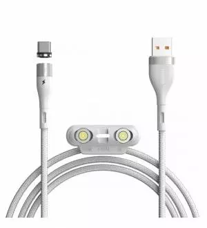 Kabel USB Baseus Fast 3w1 USB do USB-C / Lightning / Micro 3A 1m (biały)