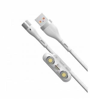 Kabel USB Baseus Fast 3w1 USB do USB-C / Lightning / Micro 3A 1m (biały)