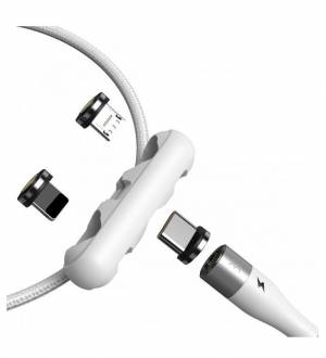 Kabel USB Baseus Fast 3w1 USB do USB-C / Lightning / Micro 5A 1m (biały)