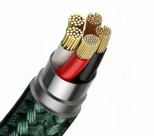 Kabel USB Baseus Fast 3w1 USB do USB-C / Lightning / Micro 5A 1m (zielony)