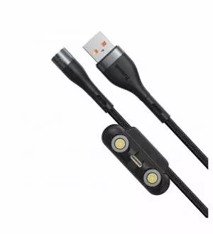 Kabel USB Baseus Fast 3w1 USB do USB-C / Lightning / Micro 5A 1m (szary - czarny)