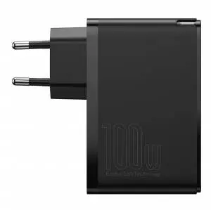 Ładowarka sieciowa Baseus GaN2 Pro, 2x USB + 2x USB-C, 100W, EU (czarna)