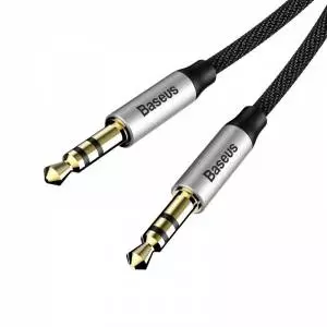 Kabel audio mini jack 3,5mm AUX Baseus Yiven 1,5m (czarno-srebrny)