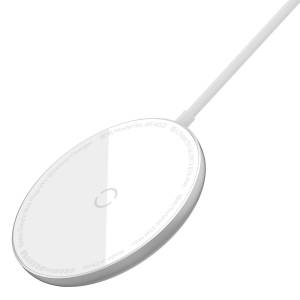 Ładowarka indukcyjna z magnesem Baseus Simple Mini, MagSafe, 15W biała