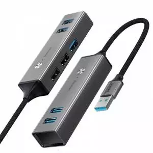 Adapter HUB Baseus USB na 3x USB 3.0 + 2x USB 2.0