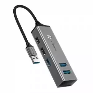 Adapter HUB Baseus USB na 3x USB 3.0 + 2x USB 2.0