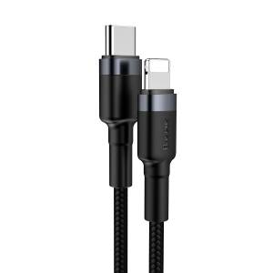 Kabel USB-C do Lightning PD Baseus Cafule, 18W, 1m czarno-szary