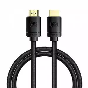 Kabel HDMI 2.1 Baseus HD Series, 8K 60Hz, 3D, HDR, 48Gbps, 1m czarny