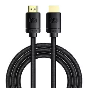 Kabel Baseus HDMI 2.1 HD Series, 8K 60Hz, 3D, HDR, 48Gbps, 2m czarny