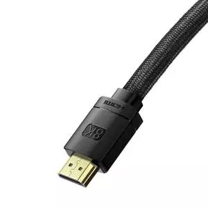 Kabel Baseus HDMI 2.1 HD Series, 8K 60Hz, 3D, HDR, 48Gbps, 2m czarny