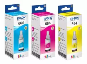 Zestaw Epson T6642 T6643 T6644 3 oryginalne tusze CMY